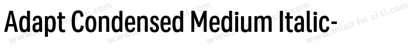 Adapt Condensed Medium Italic字体转换